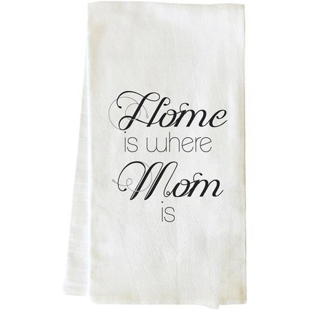 ONE BELLA CASA One Bella Casa 74891TW Home is Where Mom is Tea Towel - Black 74891TW